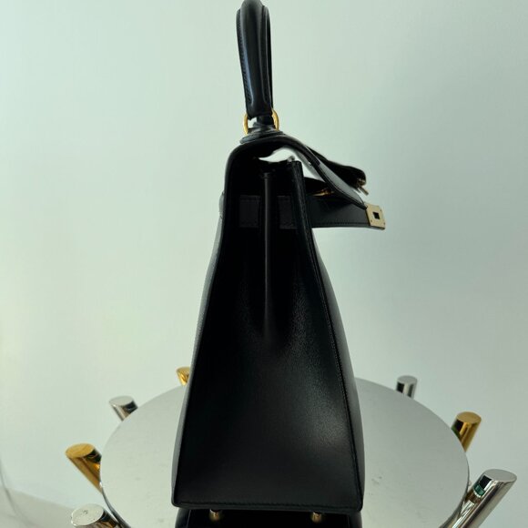 Hermes Kelly 28 Sellier black box leather gold HW 1995 - Picture 3 of 13